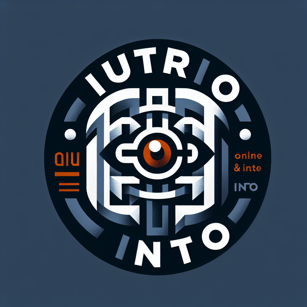 Crea un logo per “Qutro Into”, una rivista online intellettuale e alternativa. Stile moderno e concettuale, con forme geometriche astratte o simboli che suggeriscono introspezione e analisi (es. occhio stilizzato, labirinto, lente). Colori consigliati: grigio grafite, blu notte, accenti arancioni. Font pulito, leggermente futuristico. Adatto per utilizzo sia digitale sia stampato.